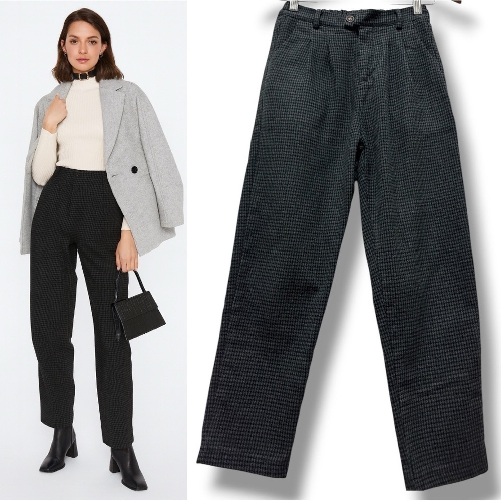 307 ZHI CONG XI | EUC Women’s Black & Gray Houndstooth Pants (size S)